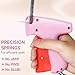 ANTAND Stitch Gun for Clothes, Tagging Gun for Clothing, Handheld Quick Sticky Sewing Micro Tag Gun Fixer Hemming Pants Tool Instantly, Includes 6 Needles and 1000 Fasteners (Pink)