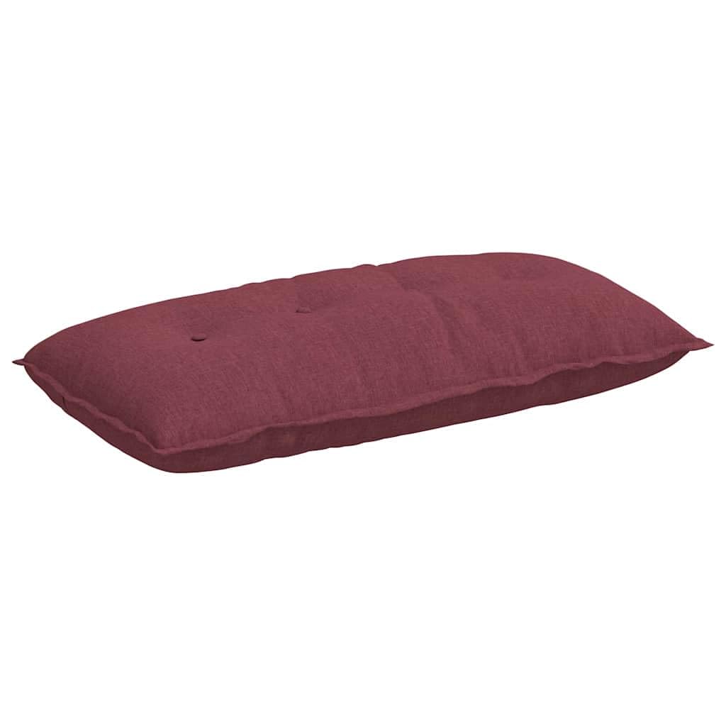 Cojín para el respaldo, color rojo vino, 100 x 19 x 50 cm, con funda de tela suave, diseño moderno, cremallera extraíble, lavable, cojín de sofá para salón, dormitorio, oficina