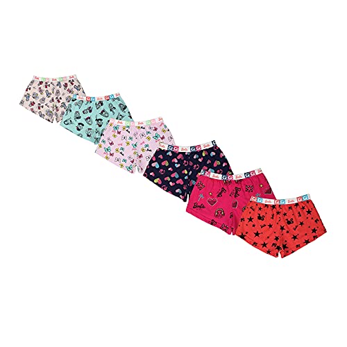 Image of Red Rose Girl's Soft Cotton Printed Panties | Underwear for Girls (Pack of 6)