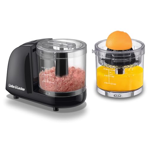 Comparison: Best Food Processor Juicer 10 Liebe&Lecker 2 In 1 Mini Food Processor, 1.5 Cup Mini Chopper and Citrus Juicer for Cutting Vegetable, Meat and Squeezing Orange Juice