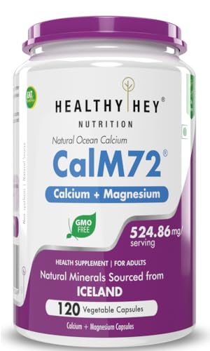 HealthyHey Nutrition 100% Natural Ocean Calcium & Magnesium with Natural Trace Minerals – (120 Veg. Capsules) HealthyHey Nutrition 100% Natural Ocean Calcium & Magnesium with Natural Trace Minerals – (120 Veg. Capsules)