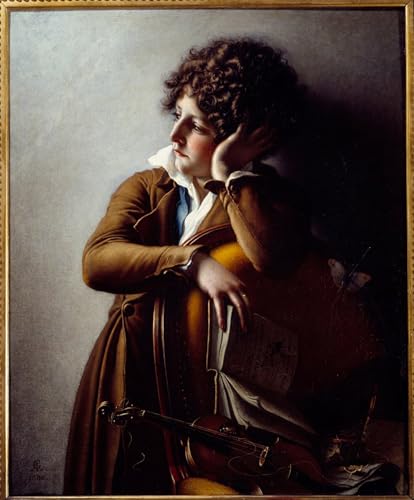 Art Mural Portrait de Girodet Peinture Classique pour Décoration Salon Cosy 60x90cm