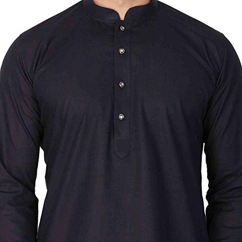Image of Vastramay Soft & Comfortable Linen Cotton Kurta for Men - Plain Solid Ethnic Wear, Perfect Fit for All Body Types - Ideal for Eid & Festive Occasions