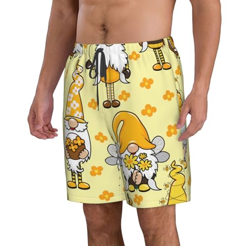 Men's Swim Trunks Hawaiian Breathable Surf Beach Swimsuits Mesh Lining Beach Shorts with Pockets-Herbs and Spices2