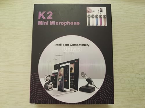 Image of Mini Portable Vocal /Instrument Microphone For Mobile phone laptop Notebook iPhone Sumsung Android With Holder Clip - Rose Red