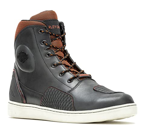 Harley-Davidson Men's Holtman WP Leather Motorcycle Sneaker D96303 (Blk, 11)