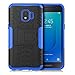Samsung Galaxy J2 Case,Galaxy J2 Core Case/J2 Dash/J2 Pure/J260/J2 Shine,Numy Dual Layer Shockproof,w HD Screen Protector,Protective w Kickstand Hard PC & Soft TPU Case,Attractive Tire Appearance-Blue