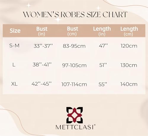 Image of Mettclasi Womens Soft Fleece Robe - Unisex Warm Thick Plush Long Bathrobe House Coat Spa Robe for Winter