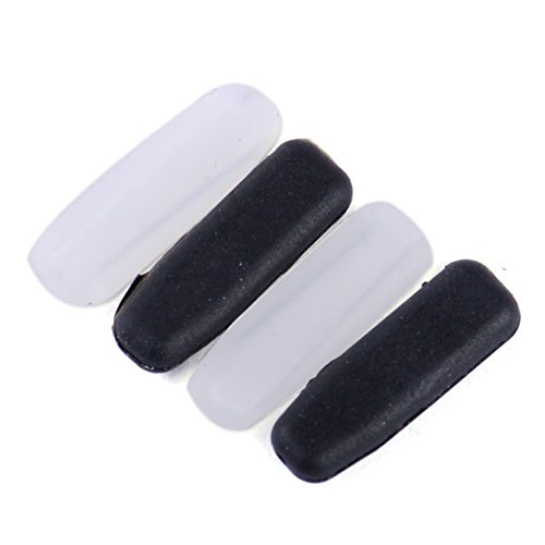 2 paires de trousses de nez de remplacement de silicone noir et blanc Fit Fit pour IC! Berlin Lunettes de soleil