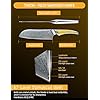 7-inch-Santoku-Knife-Japanese-VG-10-Damascus-Steel-Chef-Knife-Ultra-Sharp-Kitchen-Knife-with-Full-tang-Handle-in-Yellow-Resin-LA-S9-Series SANMUZUO 7 inch Santoku Knife, Japanese VG-10 Damascus Steel Chef Knife, Ultra Sharp Kitchen Knife with Full-tang Handle in Yellow Resin, LA-S9 Series