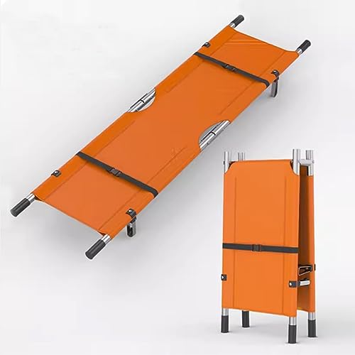Camilla Primeros Auxilios Médica, Camilla Portátil Aleación Aluminio, Camilla Plegable Exteriores, Inmovilización Tablero Columna Multifunción, para Hogares, Lugares Deportivos ( Color : Orange , Size