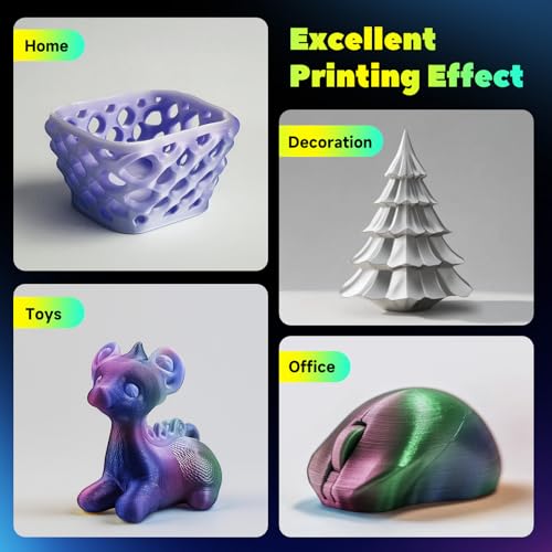 Filament PLA soie 1.75mm arc-en-ciel pour créer des objets déco 3D - 4