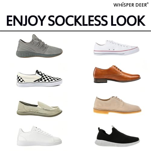 Image of WHISPER DEER No Show Socks Men Invisible Low cut Loafer Sneaker Socks Non-Slip