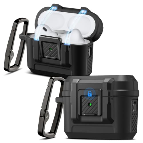 Spigen Lock Fit Coque Compatible avec AirPods Pro 3ème Génération (2025) - Noir Mat