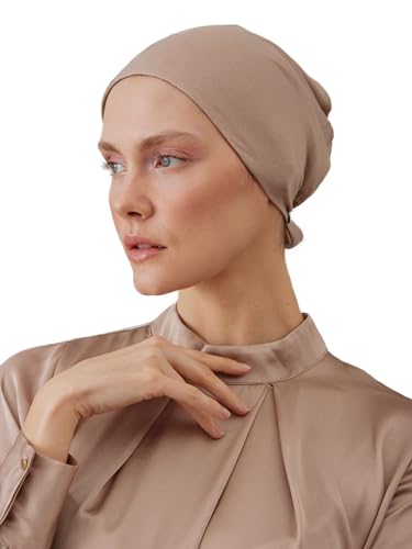 Modest Satin Lined Underscarf | Women Hijab Full Cover Undercap, Bonnet