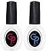 Gel Nail Polish Base & Top Coat Kit (2 x 0.5 oz / 15 ml), High Gloss, Long Lasting Formula, Soak Off, UV & LED Light Compatible, Professional Formula, Made in USA, Gel Nail Polish by Cacee