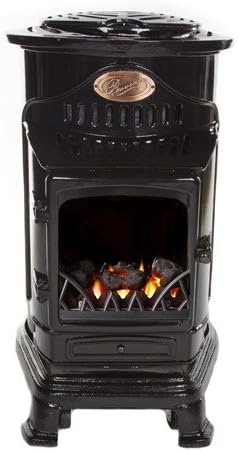 Calor Provence 3kw Portable Flueless Gas Stove Heater (Gloss Black)