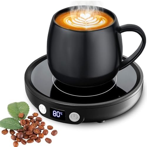 Chauffe-tasse USB Température Constante 55°C - Pour Tasses à Fond Plat - Alimentation USB - Argent