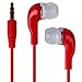 Produktbild N4U ONLINE® BlackBerry Passport Ultra Base MP3 3,5mm Stecker In-Ear Bud Kopfhörer Rot