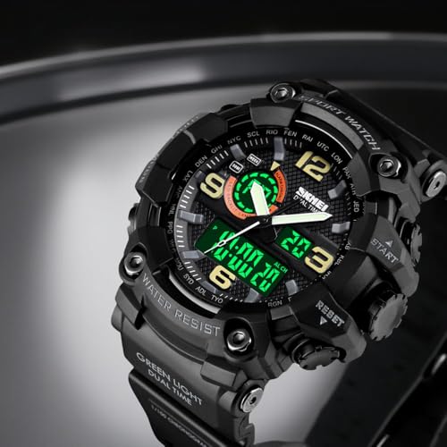 Image of SKMEI Men's Digital Sports Wrist Watch LED Screen Large Face Electronics Military Watches Waterproof Alarm Stopwatch Back Light Outdoor Casual Black Watch