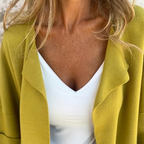Women's Casual Faux Suede Cardigan,Lightweight Solid 3/4 Sleeve Open Front Cropped Jacket Coat,Lapel Cropped Blazer Suit2