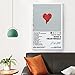 Kanye West Poster - 808s Heartbreak Poster Album Cover Posters for Room Aesthetic Canvas Wall Art Bedroom Decor 12x18inch(30x45cm)