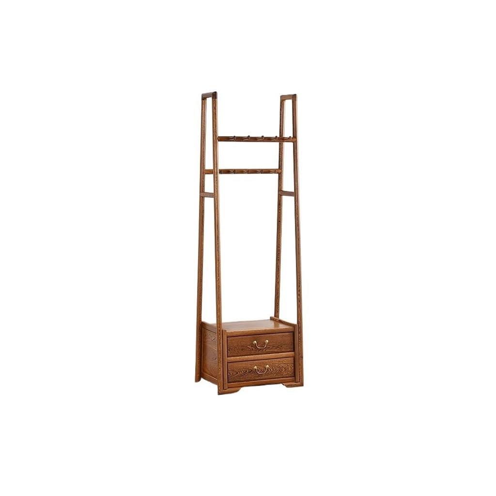 AHGFTYRDT Coat Rack Freestanding Wooden Freestanding Coat Rack Floor Hanger Bedroom Chinese Storage Hanger Hall Tree