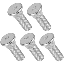 5PCS Wheel Studs, Tire Lug Nuts OEM# 610-266 90942-02049, M12 x 1.5 Inch 49mm Long Steel Serrated Lug Knurl Bolts Compatible with Toyota Lexus Prius Chevrolet Pontiac Scion Avalon