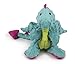 goDog Bubble Plush Dragons Squeaky Dog Toy, Chew Guard Technology - Turquoise, Large