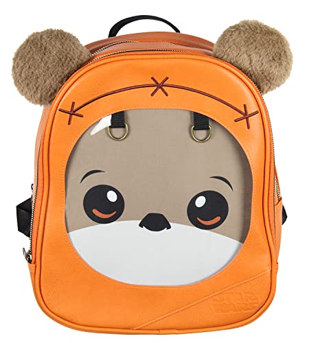 Star Wars Backpack Ewok 3D Ears Faux Leather Mini Backpack Pin Display Miniature Backpack2