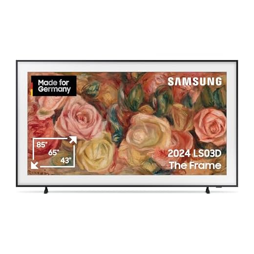 Samsung QLED 4K Fernseher The Frame 85 Zoll, Samsung TV mit mattem Display und austauschbarem Rahmen, Art Mode, Smart TV, GQ85LS03DAUXZG, Deutsches Modell [2024]