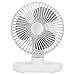 Mini Wentylator Biurkowy, Wentylator Oscylacyjny, Automatyczny Oscylacyjny Akumulator USB Bezgłośny Przenośny Mały Stolik Chłodzący, Cichy i Wygodny w Użyciu.(Srebro)