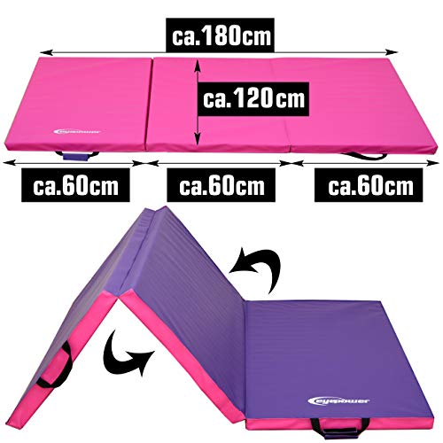 Eyepower Turnmat voor thuis, 180 x 120 cm, inklapbaar, 5 cm - Image 3