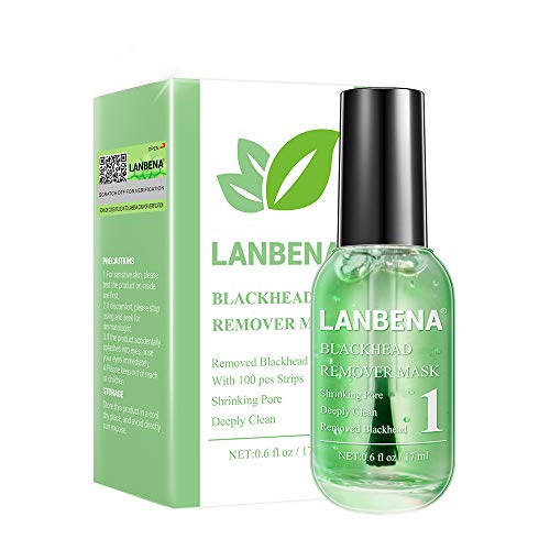 Blackhead Remover Mask, LANBENA Blackhead Remover Mask Peel Off Blackhead Mask 2 in 1 Green Tea Oil Blackhead Removal 100 Pcs Blackhead Remover Mask for Pores, Nose, Chins & Face