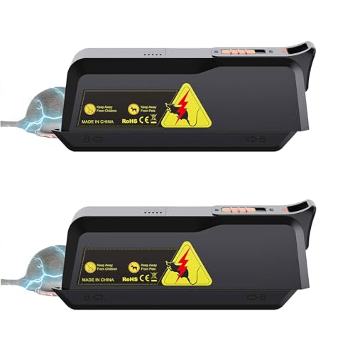Image of Electric Mouse Trap Electronic Mice Zapper with High Voltage Mouse Traps Indoor for Home Portable Mouse Catcher for Living Room Bedroom Closet Pantry Battery or Plug in Reusable