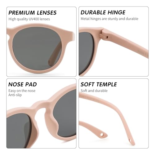 EYEBUDDY Toddler Sunglasses Age 0-2: Kids Polarized Sun Glasses for Boys/Girls, UV 400 Shades for Baby Children4
