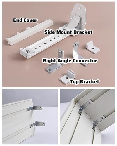 Support de plafond blanc panneau alu 320 cm réglable sans rail - 7