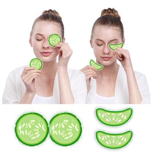 Image of ZNOCUETOD Reusable Gel Eye Pads for Puffiness & Dark Circles - Cold /Warm Therapy Compress with Cooling Under Eye Patches, Reduces Wrinkles & Redness, Pain Relief Eye Mask for Relaxation