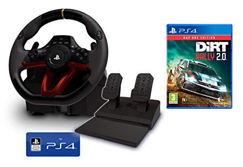 Volante y Pedales PS4 Inalámbrico [Nuevo Modelo] Licencia Oficial Sony Playstation 4 + Dirt Rally 2.0