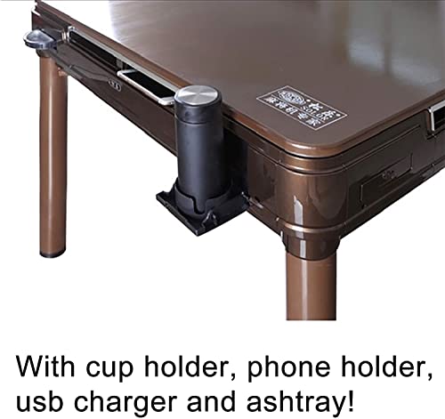 Mesa automática de Mahjong estilo comedor 4 patas con 4 cargadores USB miniatura 5