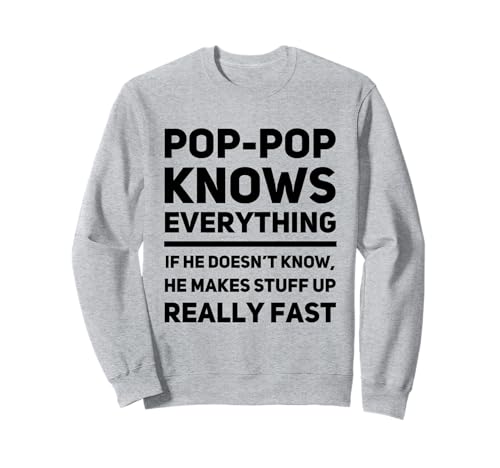 Funny Pop Pop Knows Everything Grandpa Dad Dads ���̓� �g���[�i�[