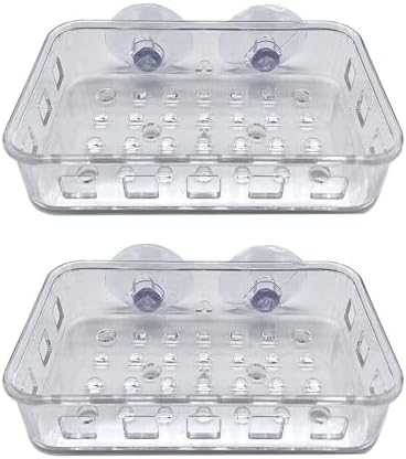 Suct Cup Soap Dish Holder, Multi-pose Wall Suct Plastic Soap Box