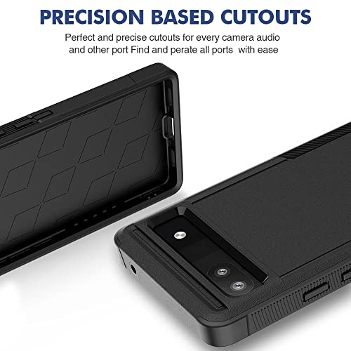 Coque Pixel 6a antichoc robuste protection double couche Jeylly noire - 5