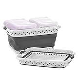 Vanderbilt Home PL5202 Pop And Load Laundry Basket, Small, White/Gray