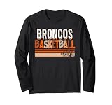 Broncos Basketball Mom Game Day School Spirit Team Coach Long Sleeve T-Shirt
