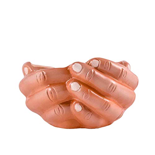 Image of Lasaki Hand-Shaped HP Flower Planter for Indoor & Outdoor Plants | Decorative Balcony, Garden & Office Succulent Pot | Unique Designer Gamla Plant Holder (18cm X 16cm X 9cm)