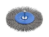 Högert Scheibenbürste mit 100 mm Schaft, 0,3 mm Stahldraht