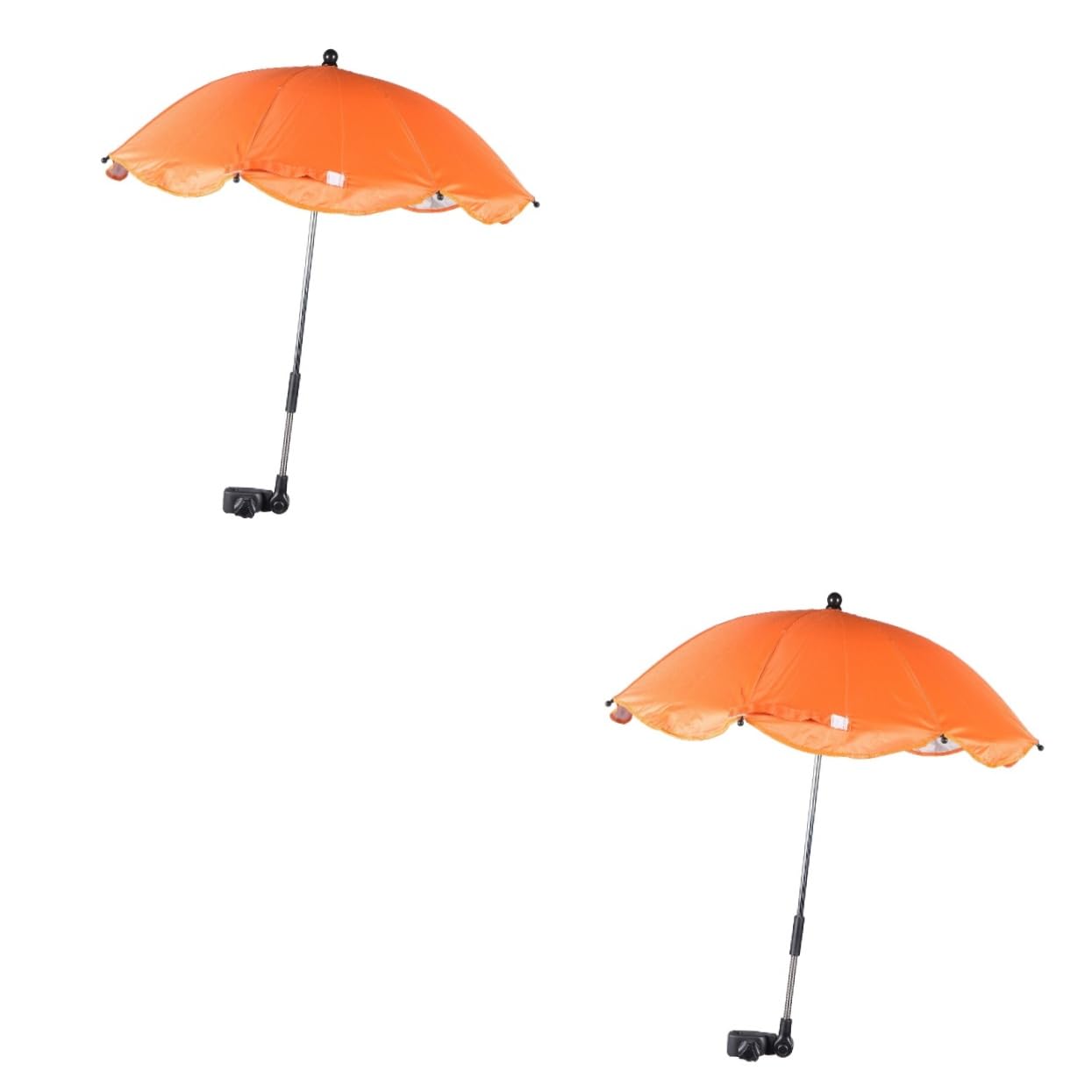 HAPINARY 2pcs Stroller Parasol Uv Protection Umbrella Clip-on for Beach Patio and Wheelchair