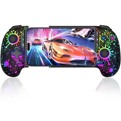 HASACOOL Handy Controller für iPhone, Controller für Android mit Hall Effect Joystick, Smartphone Controller Handy Support Xbox Cloud/MFi Apple Arcade/Call of Duty/Roblox(Tinte)