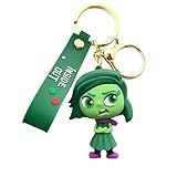 TLDXDOU TV Movies Insid Out Keychain, Cartoon Silica Gel Keychains for Women, Men (Green)